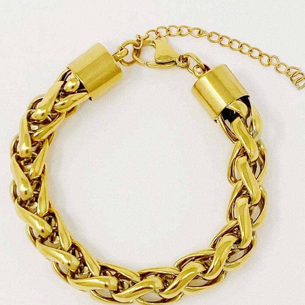18K Gold Chain Link Bracelet – Tarnish & Water Resistant